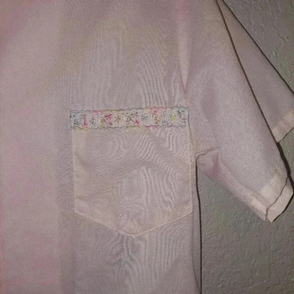 Carole Vintage Polyester Cotton Size 32 Small Pajamas Pink with Floral Accents - Picture 7 of 10